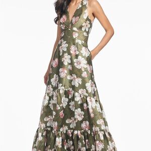 Sachin + Babi Olive Floral Maxi Dress